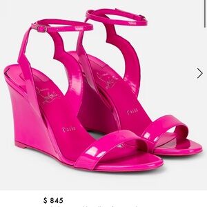 NWT Barbie pink louboutin wedges